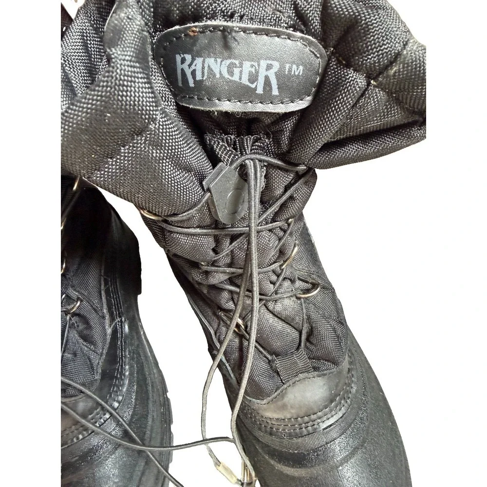 Mens Snow Boots Ranger Size 10 Black Waterproof Winter Duck Boots